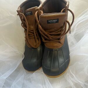 Sperry Tan and Black Waterproof Boots